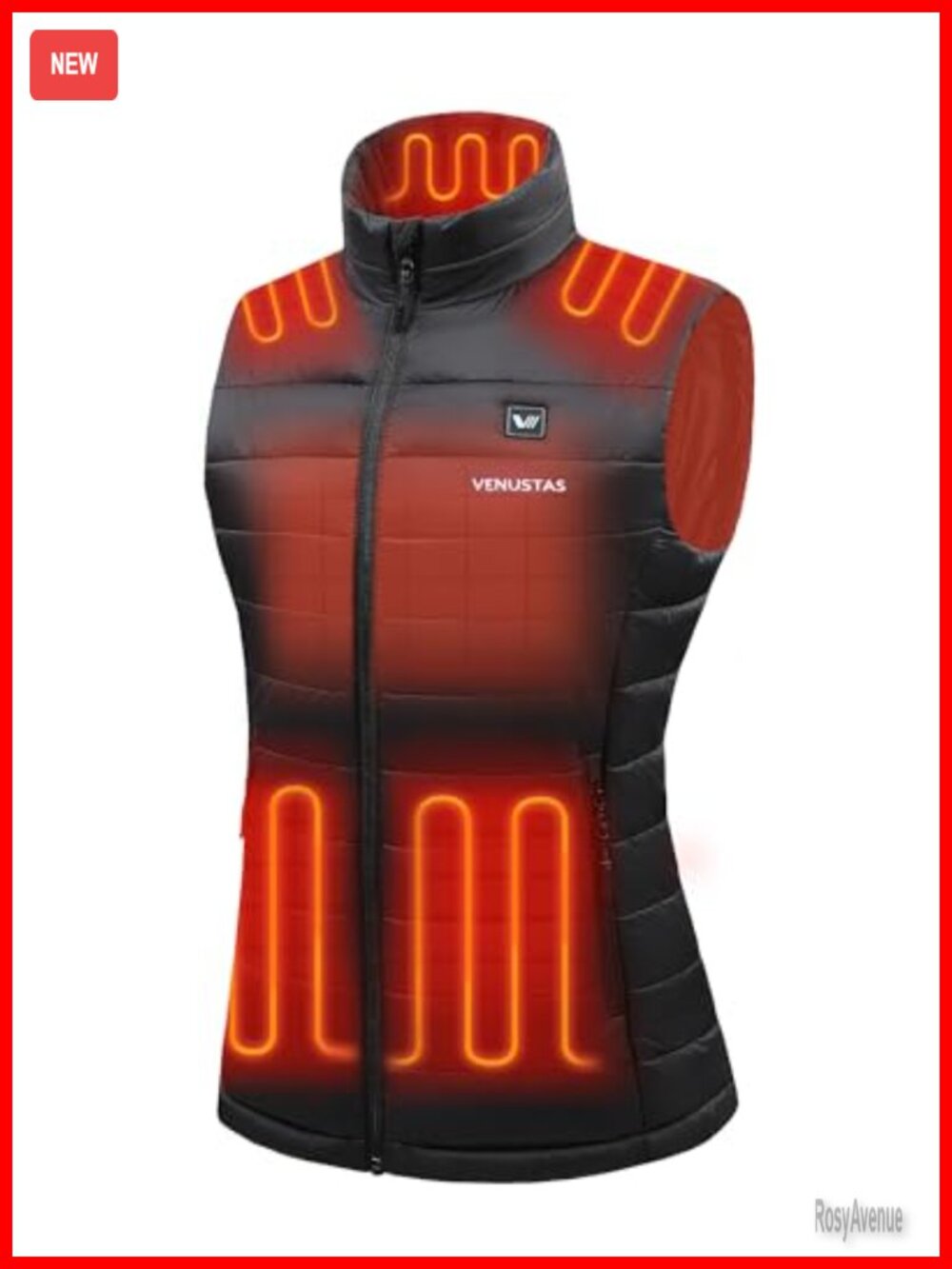 Women's Heated Quilted Puffer Vest Sleeveless Battery 13H Warmth